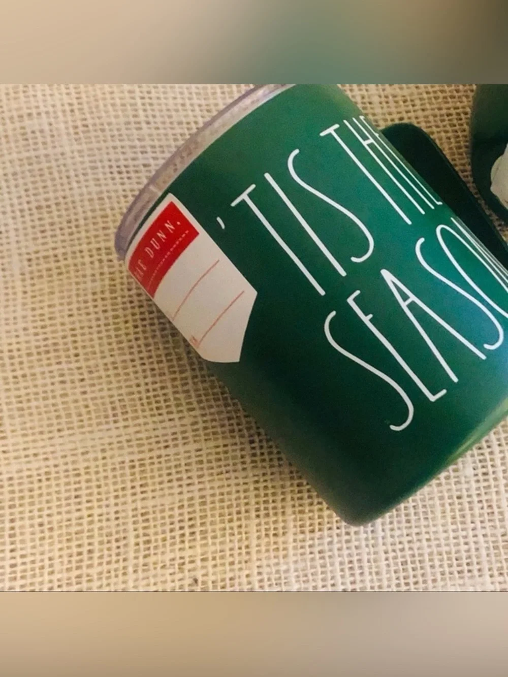 Rae Dunn Christmas Green Stainless Steel Mug & Tumbler Tis The Season Fa La La